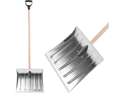 Odhrňovač Snowman ALU 400x350 mm, hliníková lopata na sneh, odhŕňač, drevená násada  + praktický pomocník k objednávke