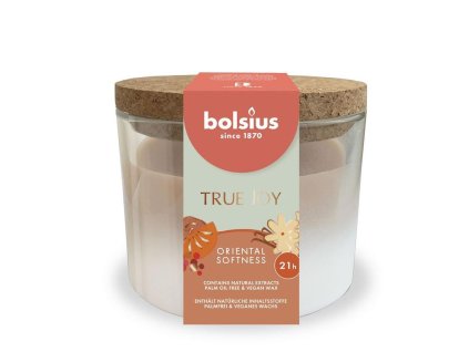 Sviečka bolsius True Joy Oriental Softness, vonná, 75/80 mm, v skle  + praktický pomocník k objednávke