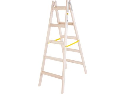 Rebrík Strend Pro, 5 priečkový, drevené štafle, 1,60 m, max. 150 kg  + praktický pomocník k objednávke