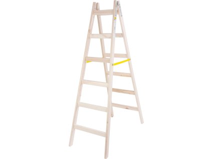 Rebrík Strend Pro, 6 priečkový, drevené štafle, 1,90 m, max. 150 kg  + praktický pomocník k objednávke