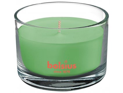 Sviečka Bolsius Jar True Scents 63/90 mm, vonná, zelený čaj, v skle  + praktický pomocník k objednávke