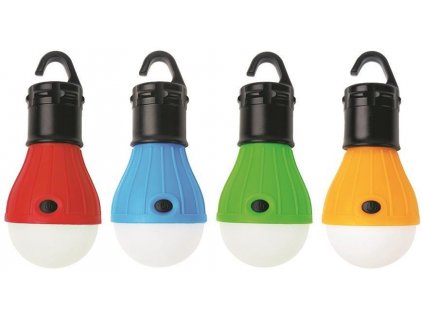 Svietidlo Strend Pro Camping C748, lampa kempingová, tvar žiarovky, 3xAAA, mix farieb, .  + praktický pomocník k objednávke