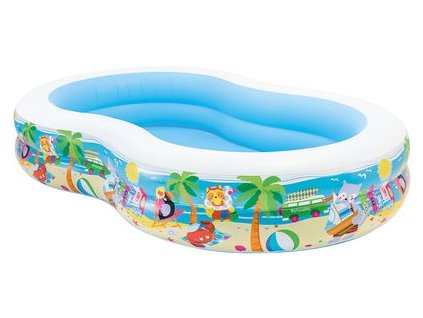 Bazén Intex 56490, Seashore, detský, nafukovací, 262x160x46 cm  + praktický pomocník k objednávke