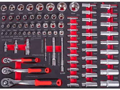 Zásuvka Strend Pro S239, 80 dielna, nástrčné kľúče a hlavice, do dielenského vozíka  + praktický pomocník k objednávke