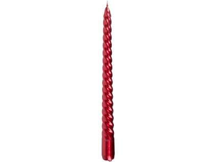 Sviečka MagicHome Vianoce, 25 cm, bal. 2 ks, červená, špirálová, točená  + praktický pomocník k objednávke