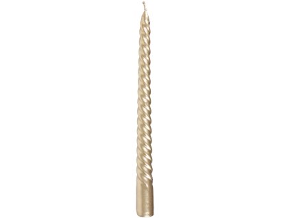 Sviečka MagicHome Vianoce, 25 cm, bal. 2 ks, champagne, špirálová, točená  + praktický pomocník k objednávke