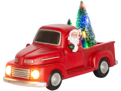 Dekorácia MagicHome Vianoce, Vianočné auto so santom, LED, 3xAA, interiér  + praktický pomocník k objednávke