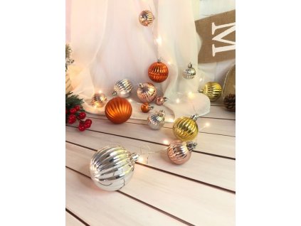 Reťaz MagicHome Vianoce Ball, 20x LED teplá biela, s guľami, 2xAA, jednoduché svietenie, osvetlenie, L-1,9 m  + praktický pomocník k objednávke