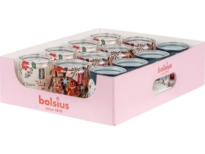 Sviečka Bolsius Fragranced Glass Vianoce, 82/68 mm, v skle, .  + praktický pomocník k objednávke