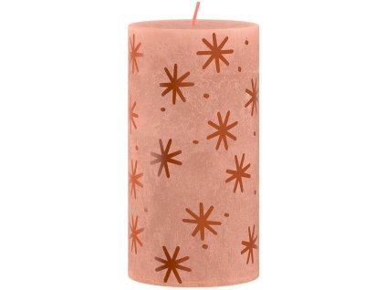 Sviečka Bolsius Rustic, valcová, Vianoce, Creamy Caramel, 130/68 mm  + praktický pomocník k objednávke