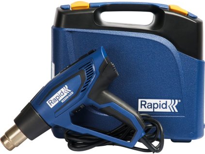 Pištoľ RAPID R2200 LCD, kufrík, LED displej, nastavenie teploty, teplovzdušná,, horkovzdušná, 650.C, 2200 W  + praktický pomocník k objednávke