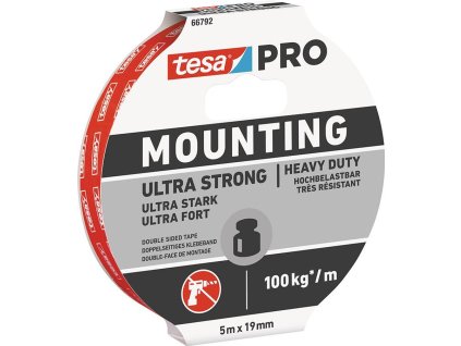 Páska tesa. Mounting PRO Ultra Strong, montážna, obojstranná, lepiaca, 19 mm, L-5 m  + praktický pomocník k objednávke
