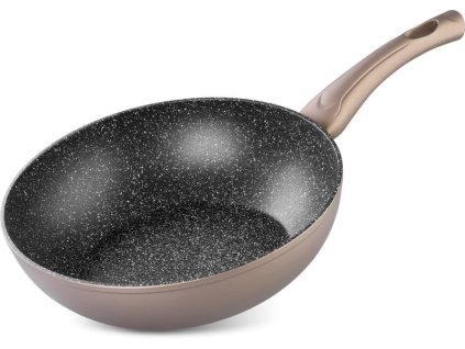 Panvica Wok MagicHome Coffee Brown Line, 28 cm  + praktický pomocník k objednávke
