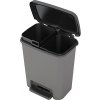 Kôš KIS Compatta recycling, 11+11L, čierny/sivý, 28x38x43 cm, na odpad, s pedálom  + praktický pomocník k objednávke