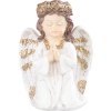 Dekorácia MagicHome, Anjel modliaci, LED, polyresin, na hrob, 11,5x7,5x15,5 cm  + praktický pomocník k objednávke