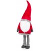 2.TRIEDA Postavička MagicHome Vianoce, Škriatok v šatách, látkový, červeno-sivý, 50x40x163 cm  + praktický pomocník k objednávke