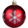 Gule MagicHome Vianoce, 12 ks, 6 cm, červené s bielym ornamentom, na vianočný stromček  + praktický pomocník k objednávke
