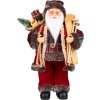 Dekorácia MagicHome Vianoce, Santa, s darčekom, červený, 46 cm  + praktický pomocník k objednávke