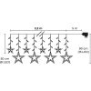 Reťaz MagicHome Vianoce Curtain, 138x LED studená biela, s hviezdami, 230V, 8 funkcií, osvetlenie, L-220x60/90 cm  + praktický pomocník k objednávke