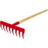Hrabličky záhradné Strend Pro Herrison 813-04, Hrable, kovové, 8 zubé, hrable, drevená násada 900 mm, mini  + praktický pomocník k objednávke