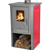 Kachle Thalia Pella, červené, 5,4 kW, 85 cm  + praktický pomocník k objednávke