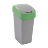 Kôš Curver® FLIP BIN 10L, šedostříbrná/zelená, na odpad + praktický pomocník k objednávke