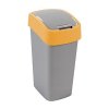 Kôš Curver® FLIP BIN 10L, šedostříbrná/žltá, na odpadky + praktický pomocník k objednávke