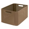 Košík Curver® STYLE L, tmavohnedý, 44x23x33 cm + praktický Darček k objednávke