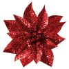 Kvet GlitterPoinsettia, so štipcom, červený, 9x8cm, 6 ks + praktický pomocník k objednávke