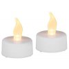 Sviečky MagicHome Vianoce, LED čajové, sada 2 ks, biele, na hrob, pohyblivý plameň  + praktický pomocník k objednávke
