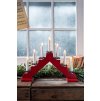 Svietnik MagicHome Vianoce, 7 LED teplá biela, červený, 2xAA, interiér, 39x31 cm  + praktický pomocník k objednávke