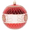 Gule MagicHome Vianoce, 4 ks, červené, s ornamentami, na vianočný stromček, 10 cm  + praktický pomocník k objednávke