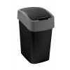 Kôš Curver PACIFIC FLIP BIN 45 lit., 37.6x29.4x65.3 cm, čierno/šedý, na odpad  + praktický pomocník k objednávke