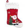 Dekorácia MagicHome Vianoce, Ponožka so santom, červená, 41 cm  + praktický pomocník k objednávke