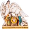 Dekorácia MagicHome Vianoce, Svätá rodinka pod krídlami anjela, polyresin, 21,5 cm  + praktický pomocník k objednávke