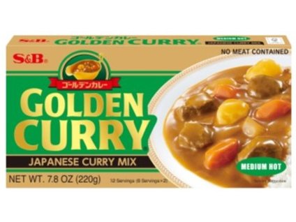S&B Curry sauce block, medium hot 220g