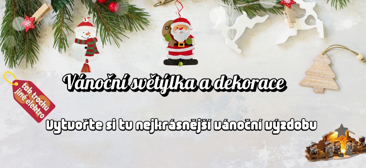 Vánoční osvětlení a dekorace