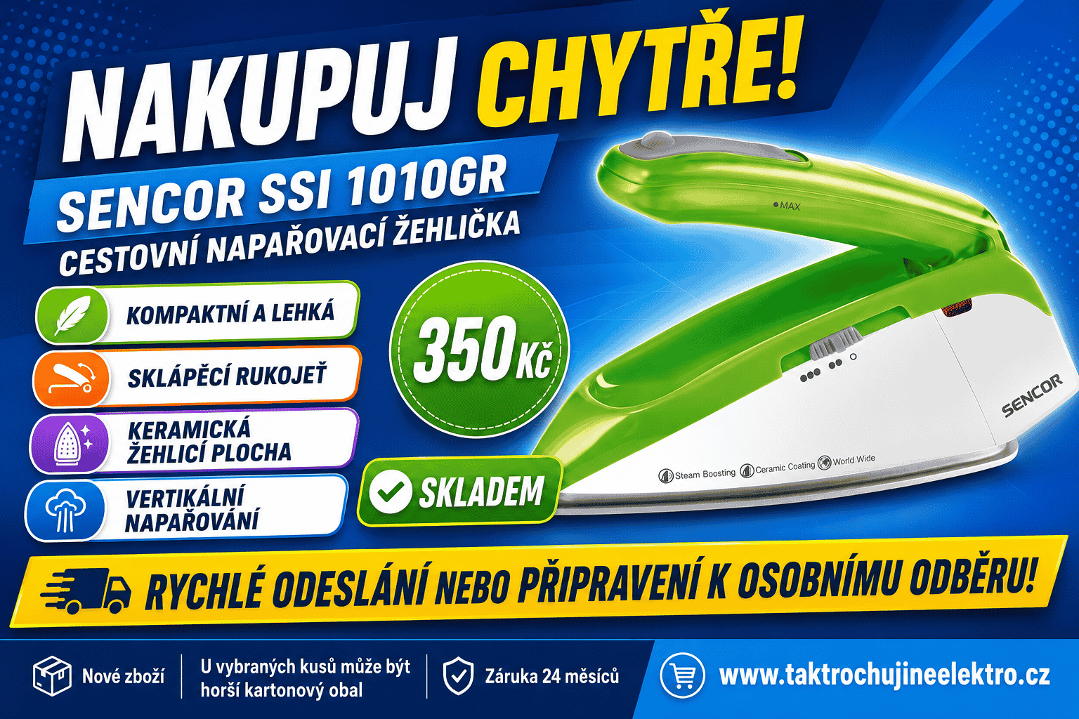 Cestovní žehlička od Sencoru