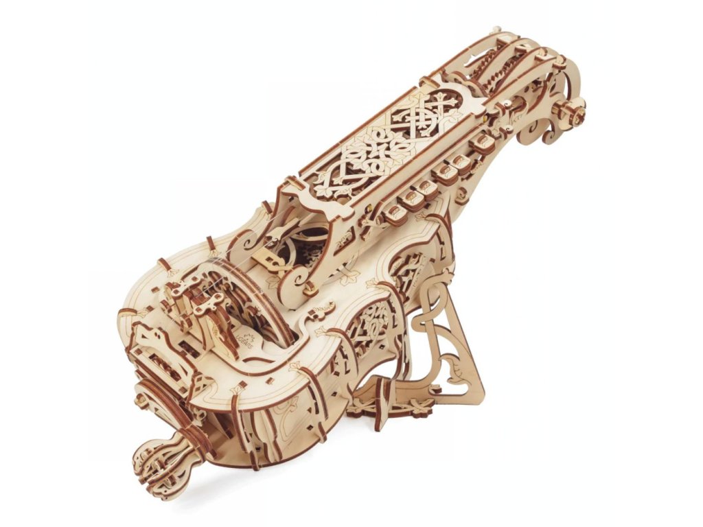 Ugears 3D dřevěné mechanické puzzle – Niněra (Hurdy Gurdy) (292 dílků) (6)