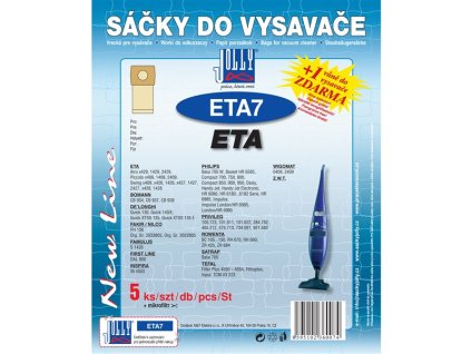 Sáčky do vysavače JOLLY ETA7 papírové, 5ks