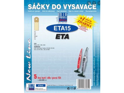 Sáčky do vysavače ETA15 Jolly papírové 5ks