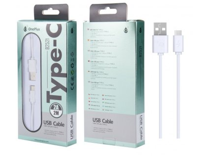 16330 datovy a nabijeci kabel plus b2521 usb c delka 2m 2a bily