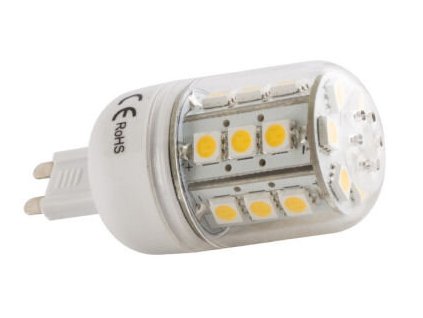 21882 zarovka 24 led smd5050 tepla bila g9 230v 5w