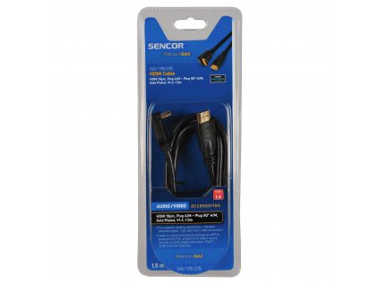 Sencor SAV 176-015  HDMI kabel 1,5m černý, 90st.