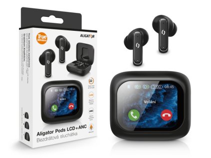 28067 bluetooth sluchatka aligator pods lcd anc cerna tws07