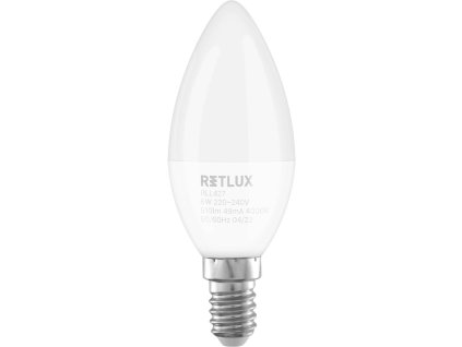 Retlux RLL 427 C37 E14 candle  6W CW