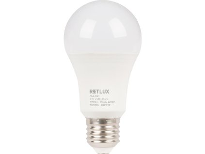 28235 retlux rll 604 a60 e27 bulb 9w cw d