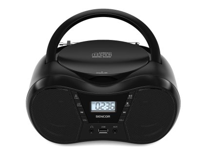 Sencor SPT 2300 BK – přenosný boombox s CD, Bluetooth a FM rádiem