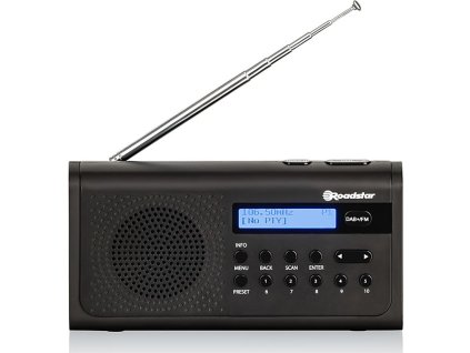 Roadstar TRA‑300D+ /BK – přenosné DAB+/FM rádio s budíkem