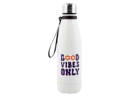 LIVARNO home Termoláhev z nerezové oceli – bílá s potiskem, 500 ml
